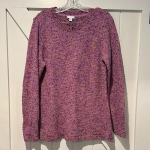 J. Jill Heathered Purple Crew Neck Sweater